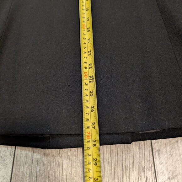 Rare Vintage Kasper Black Double-Breasted Longline Wool Crepe Blazer Size 10 - Picture 13 of 13